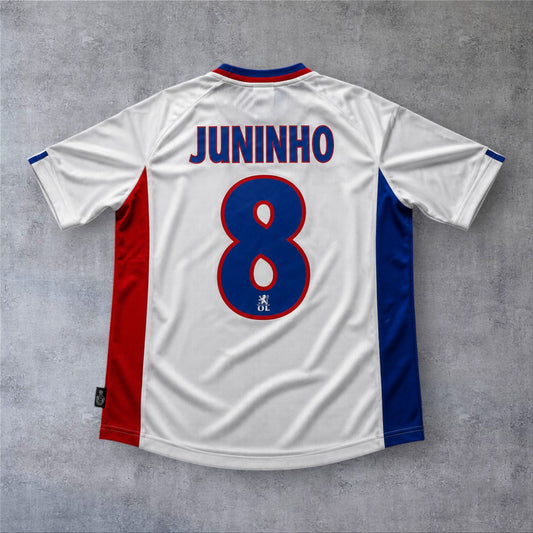 Juninho 8 Lyon 2000/2001 Home retro football shirt