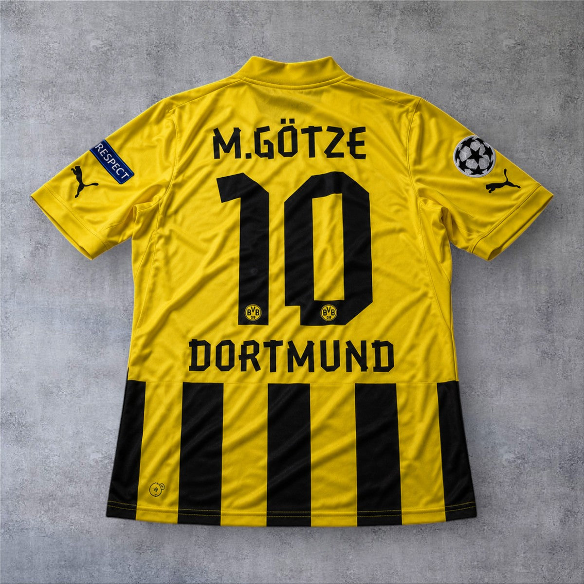 M.Gotze 10 Dortmund Home 2012/13 Champions League retro football shirt