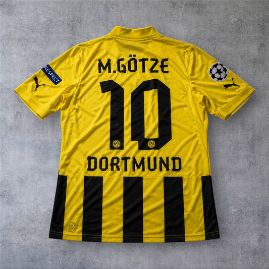 M.Gotze 10 Dortmund Home 2012/13 Champions League retro football shirt