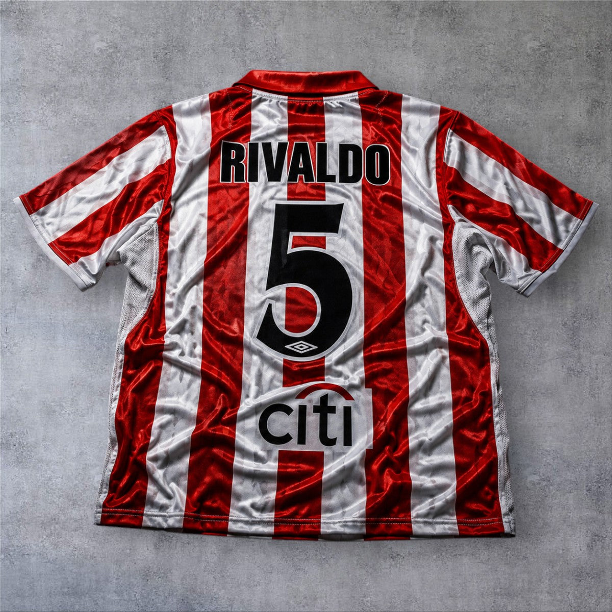 Rivaldo 5 Olympiacos Home 2004/05 retro football shirt