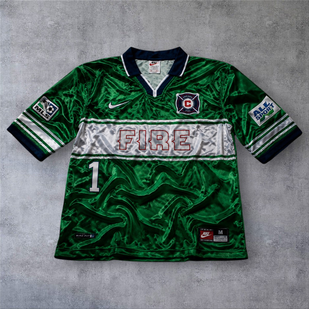 Campos 1 Chicago Fire Away 1998 MLS retro football shirt