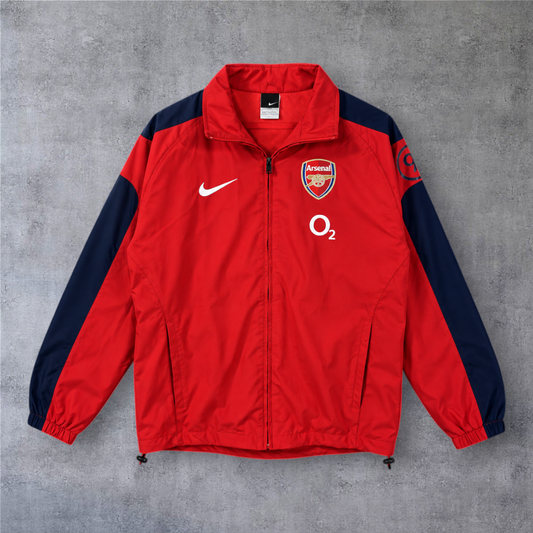 Casaco vintage Arsenal 2004/05 vermelho e azul marinho com fecho completo, da A minha loja