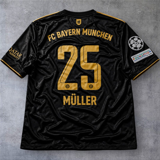 Müller 25 Bayern Away 2021/22 Champions League retro football shirt
