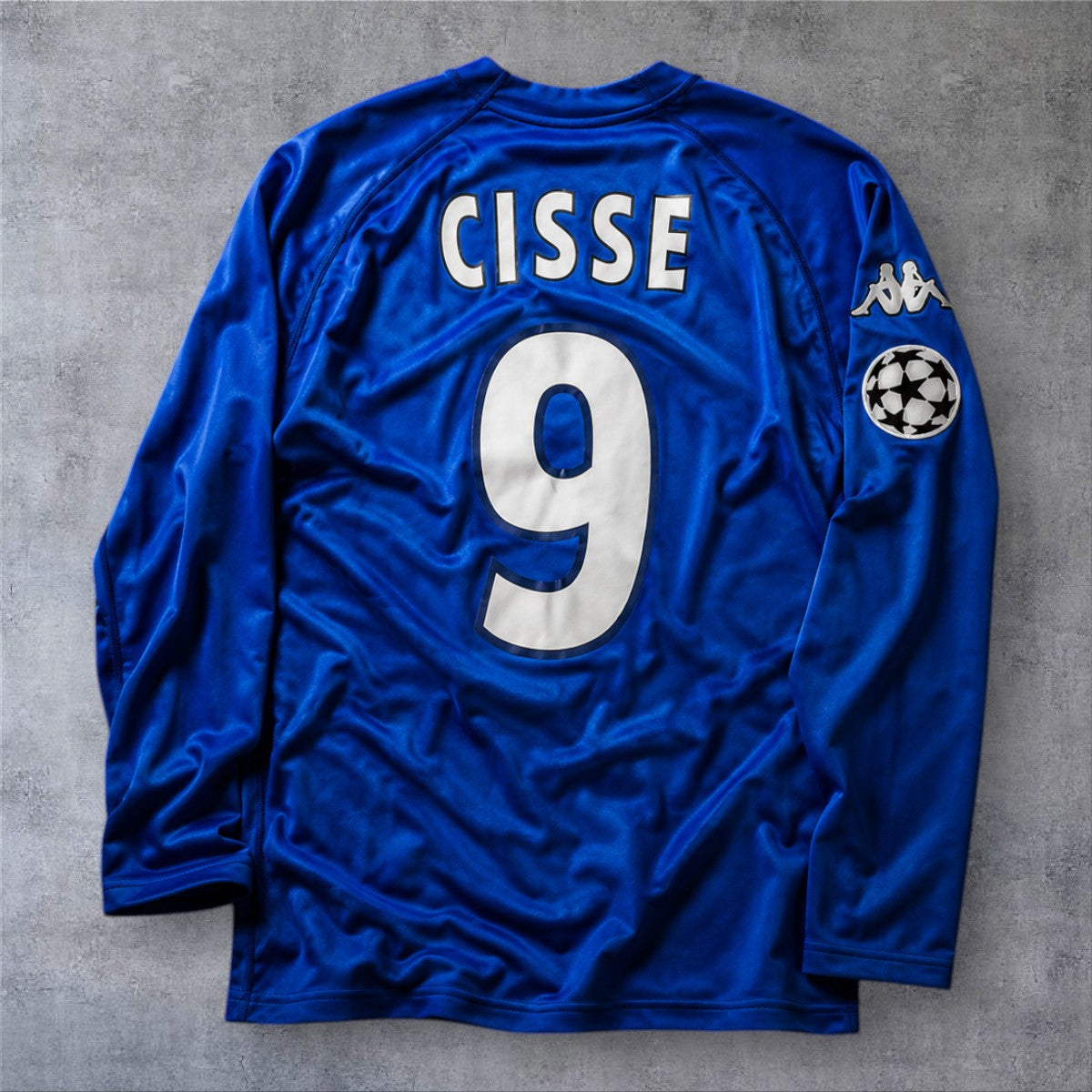 Cisse 9 Auxerre Home 2003/04 Champions League retro football shirt
