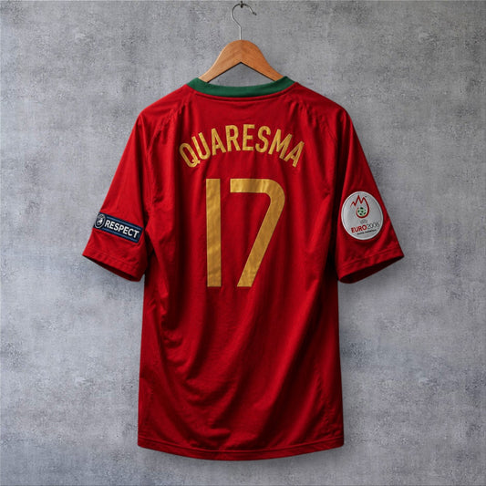 Quaresma 17 Portugal Home 2008 Euro retro football shirt