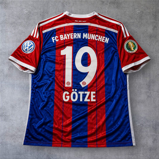 Götze 19 Bayern Home 2014/15 Pokkal Cup retro football shirt