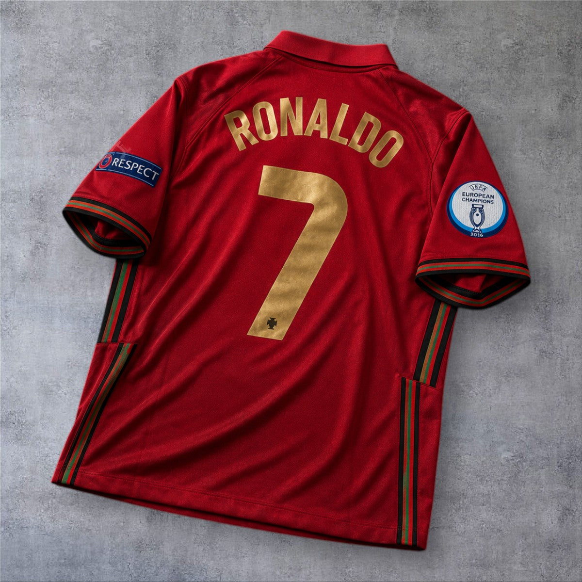 Ronaldo 7 Portugal Home 2021 Euro retro football shirt