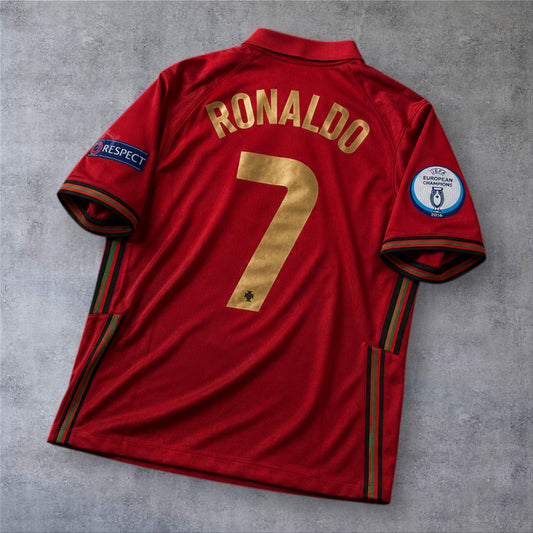 Ronaldo 7 Portugal Home 2021 Euro retro football shirt
