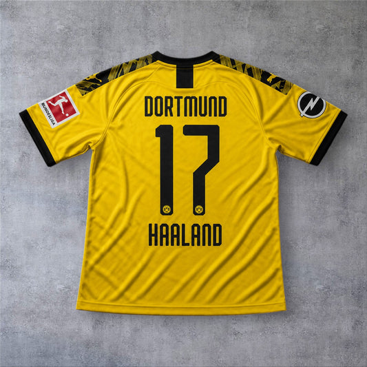 Haaland 17 Dortmund Home 2019/20 Bundesliga retro football shirt