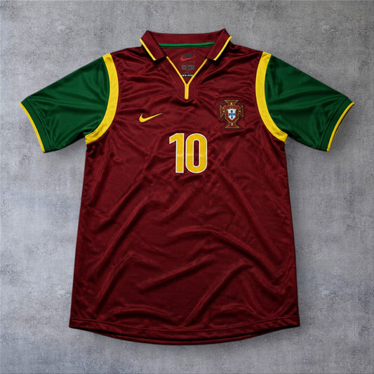Rui Costa 10 Portugal Home 1998 retro football shirt