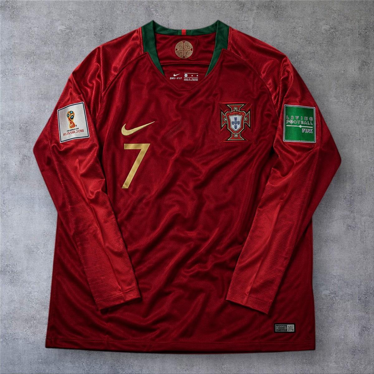 Ronaldo 7 Portugal Home 2018 World Cup retro football shirt