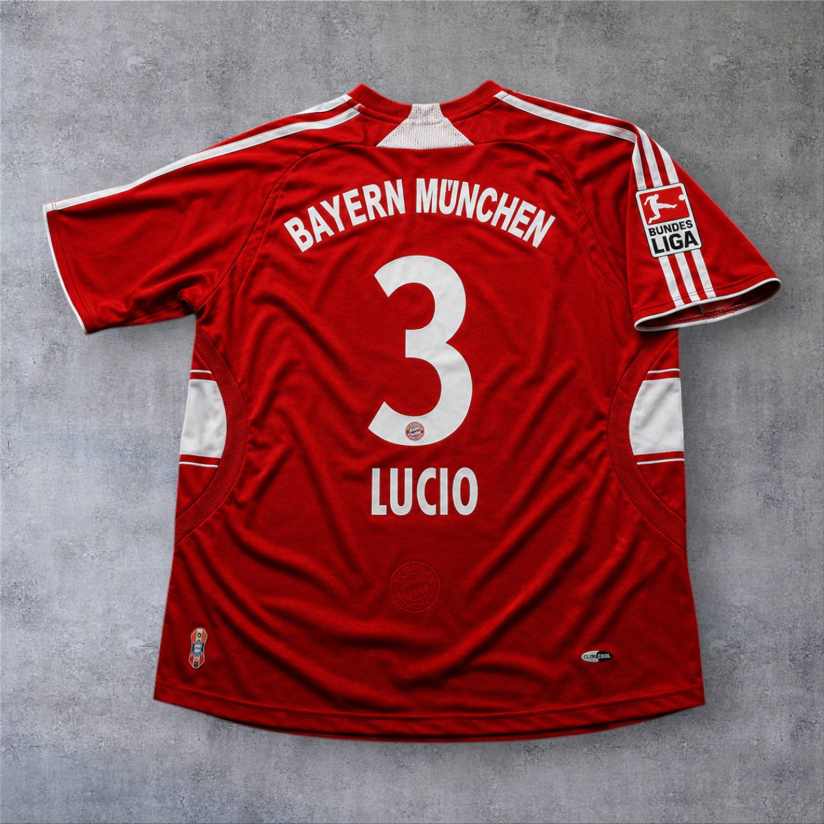 Lúcio 3 Bayern Home 2007/08 Bundesliga retro football shirt