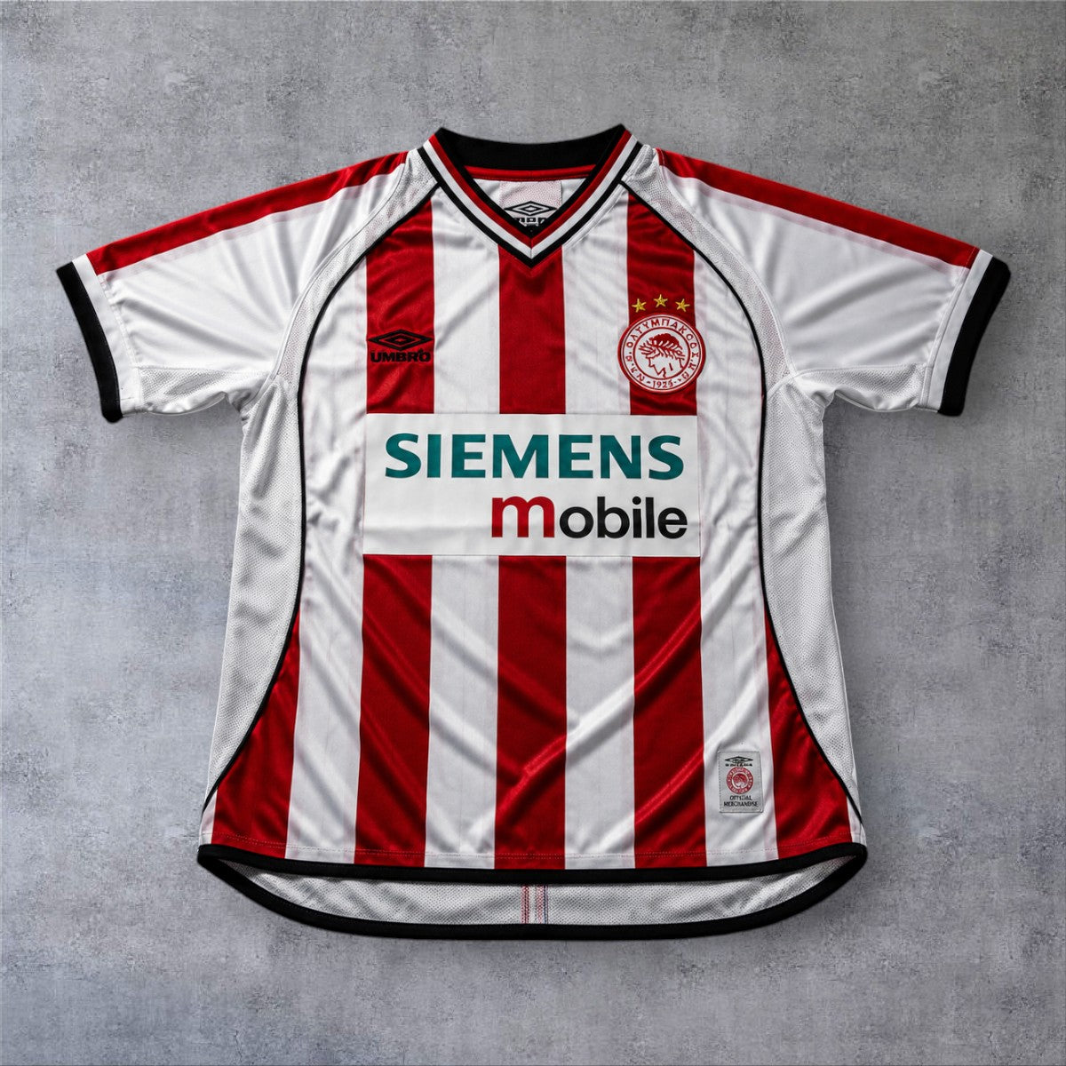 Giovanni 10 Olympiacos Home 2001/02 Champions League retro football shirt