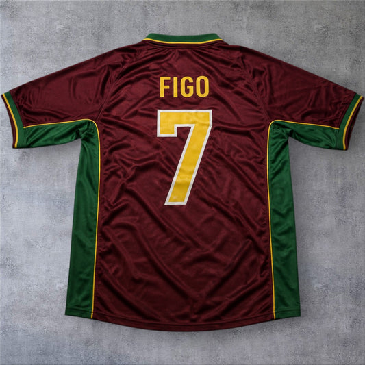Figo 7 Portugal Home 1998 retro football shirt