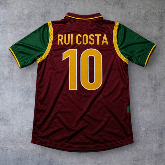 Rui Costa 10 Portugal Home 1998 retro football shirt