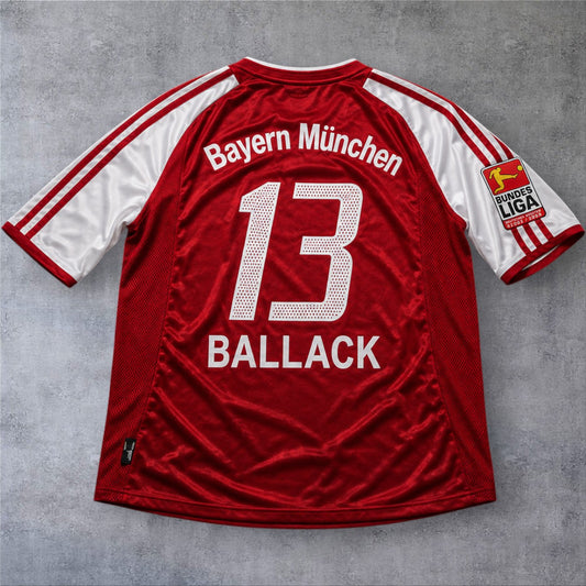 Ballack 13 Bayern Home 2003/04 Bundesliga retro football shirt
