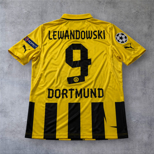 Lewandowski 9 Dortmund Home 2012/13 Champions retro football shirt