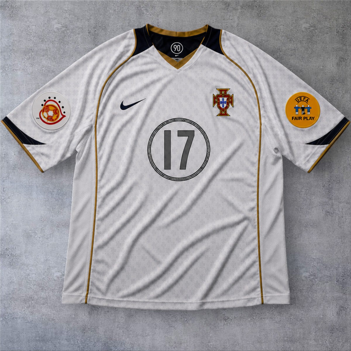 Ronaldo 17 Portugal Away 2004 Euro retro football shirt