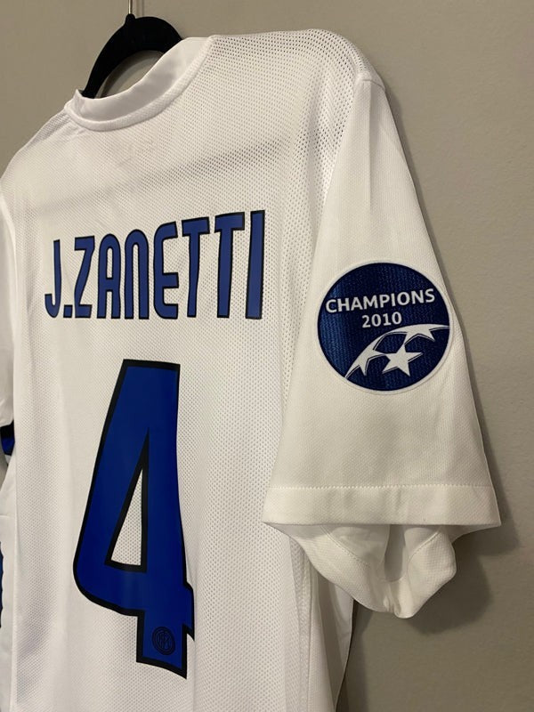 Zanetti 4 Inter Away 2010/2011 Champions League retro football shirt
