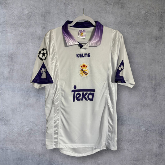 Raul 7 Real Madrid Home 1997/98 Champions League retro football shirt
