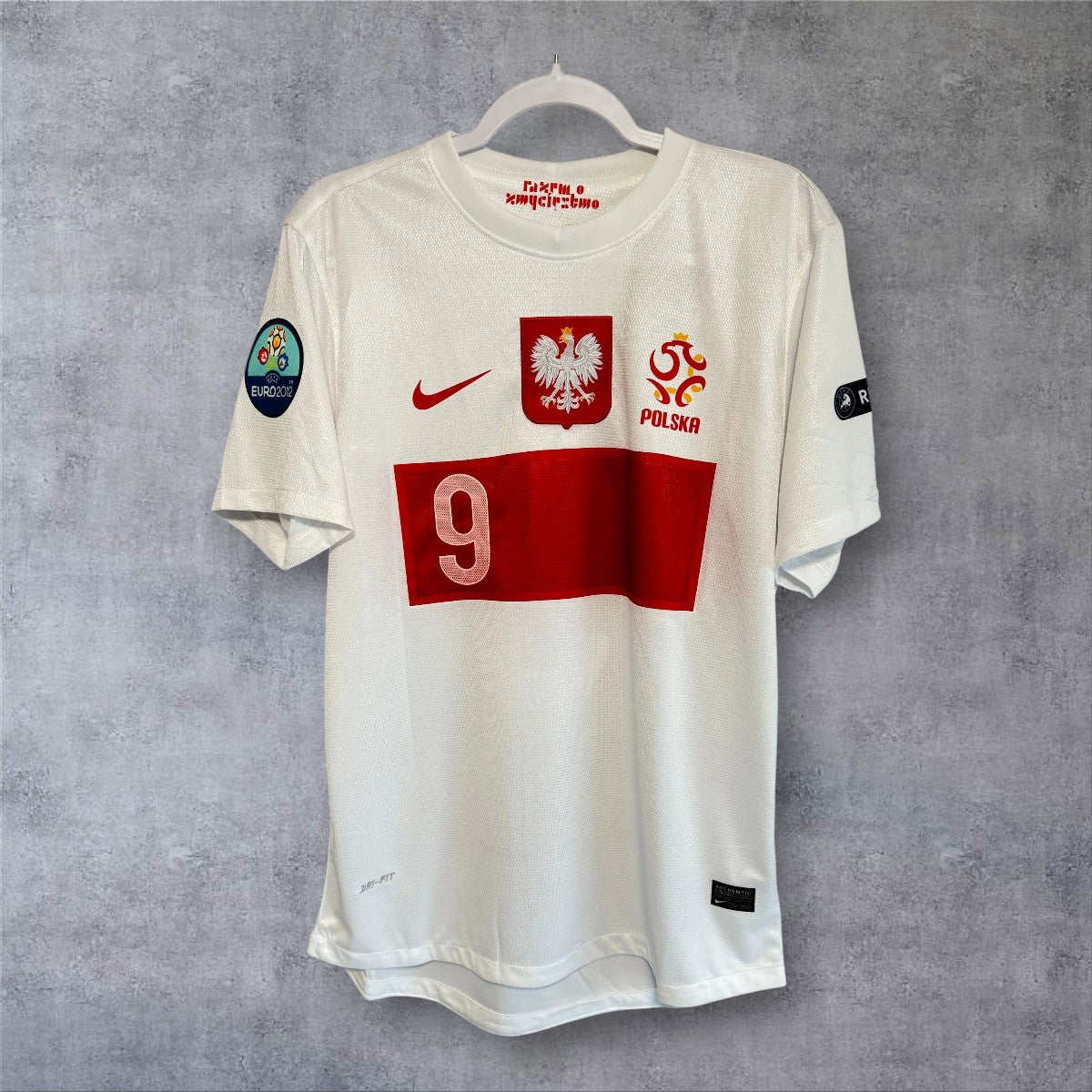Lewandowski 9 Poland Euro 2012 retro football shirt