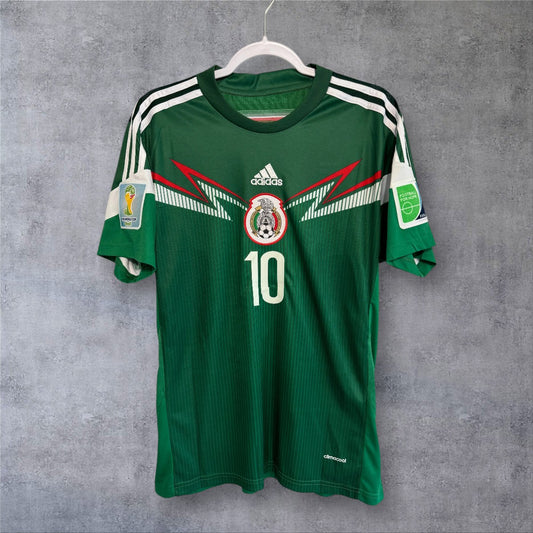 Giovani dos Santos 10 Mexico Home 2014 World Cup retro football shirt