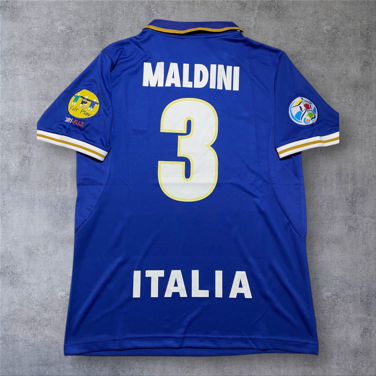 Maldini 3 Italia Euro 1996 retro football shirt
