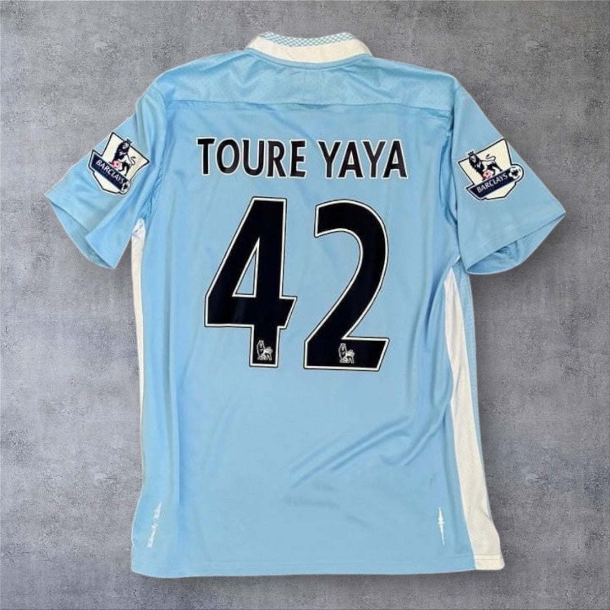 Yaya Toure 42 Manchester City 2011/12 Premier League retro football shirt