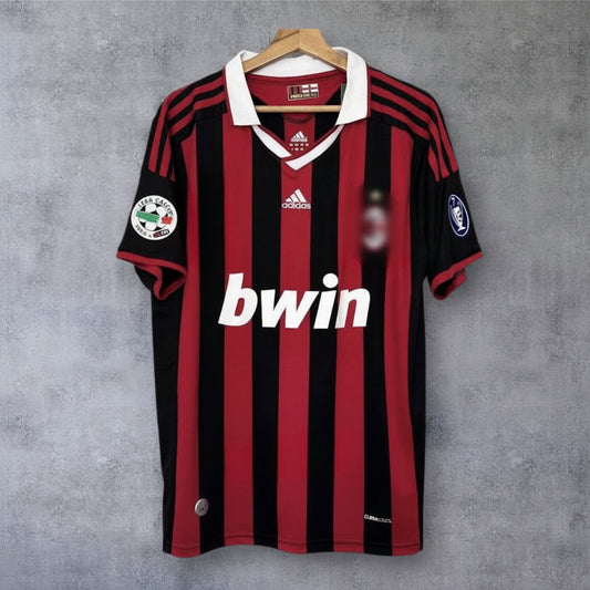 Maldini 3 Ac Milan 2009/2010 Home Serie A retro football shirt
