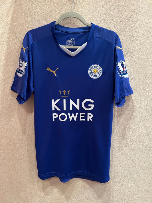 Jamie Vardy 9 Leicester City 2015/16 Premier League retro football shirt