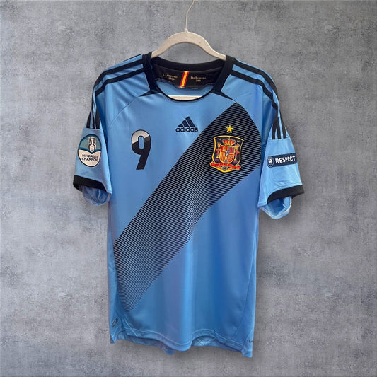 Torres 9 Spain Away Euro 2012 retro football shirt