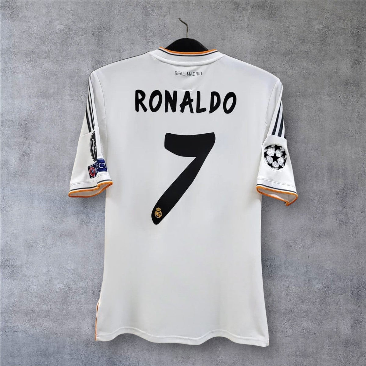 Ronaldo 7 Real Madrid 2013/2014 Home Champions League Final retro football shirt