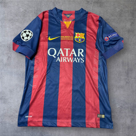 Suárez 9 Barcelona 2014/2015 Home Champions League Final retro football shirt