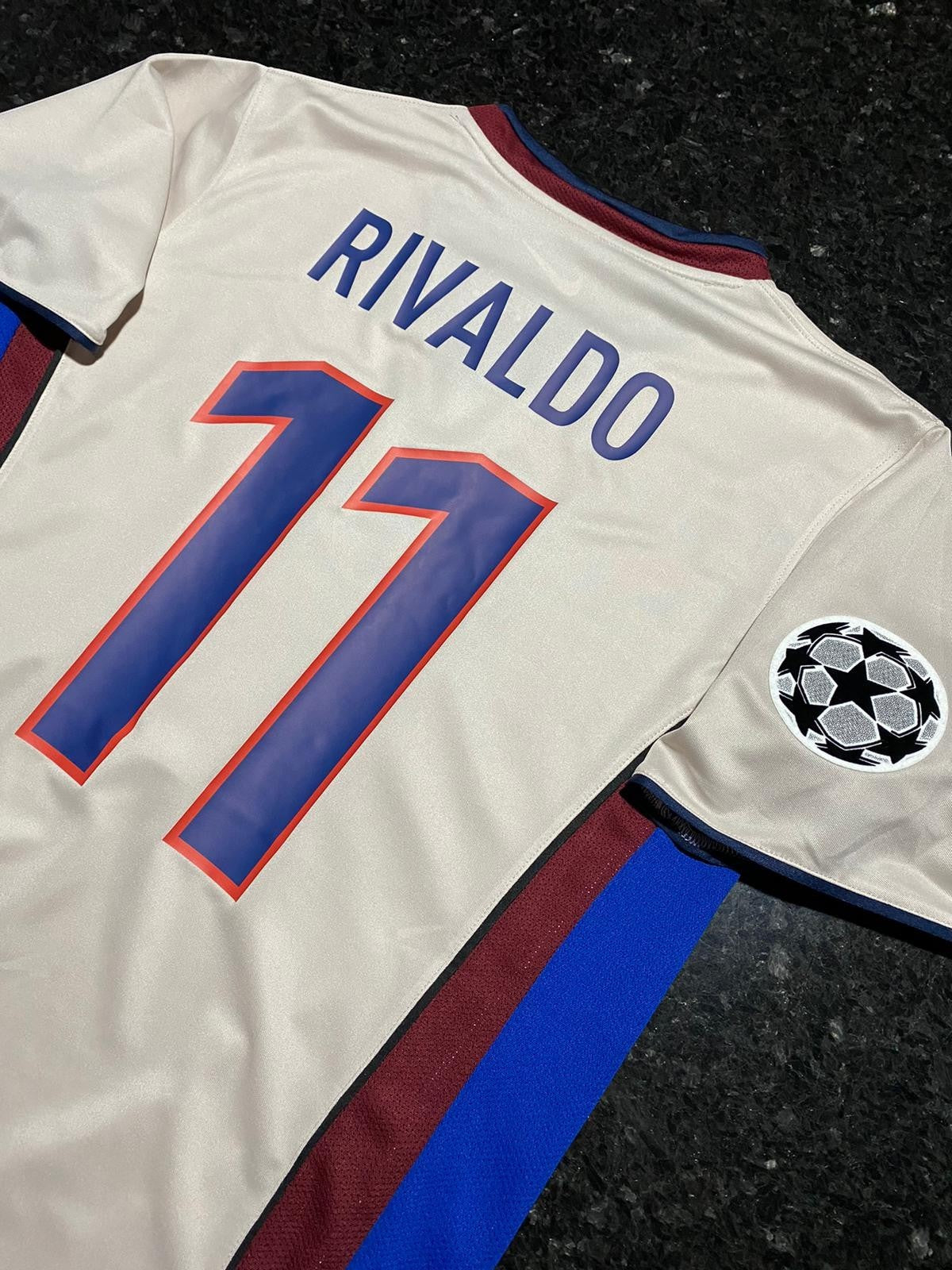 Rivaldo 11 Barcelona 1999/2000 Away Champions League retro football shirt