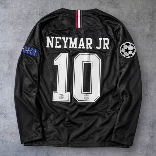 Camisola de futebol preta A minha loja do PSG 2018/19 com o nome Neymar Jr e o número 10 nas costas