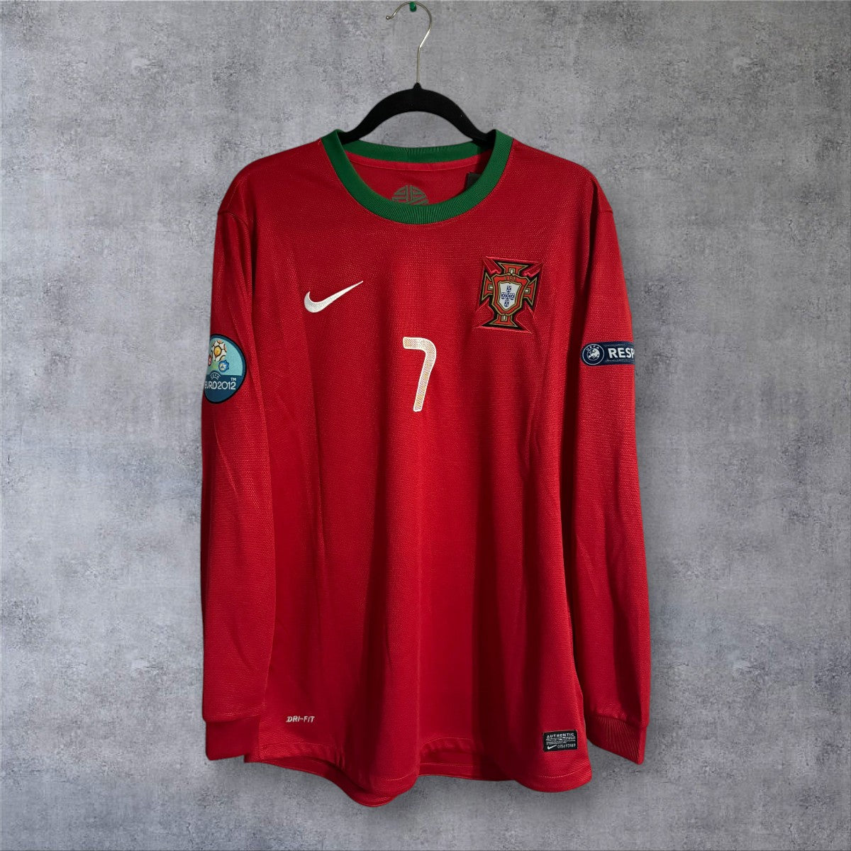 Ronaldo 7 Portugal Home 2012 Euro retro football shirt