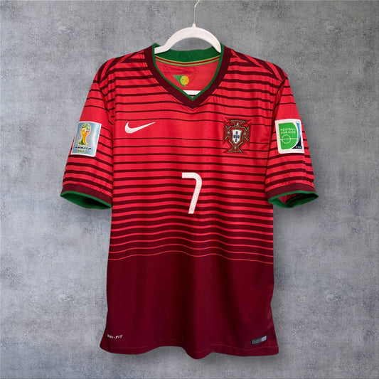 Ronaldo 7 Portugal Home 2014 World Cup retro football shirt