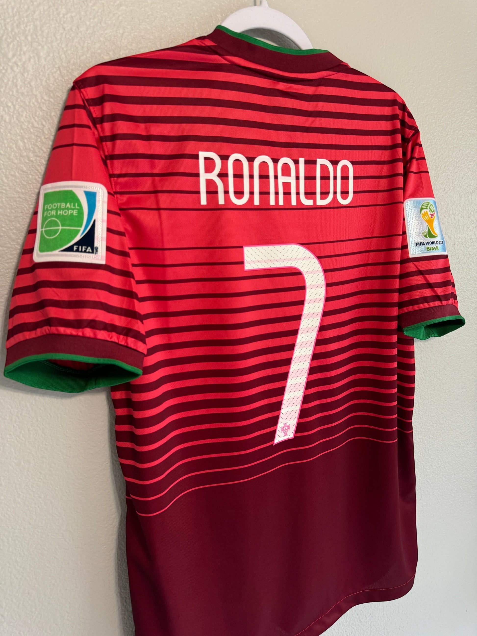 Ronaldo 7 Portugal Home 2014 World Cup retro football shirt