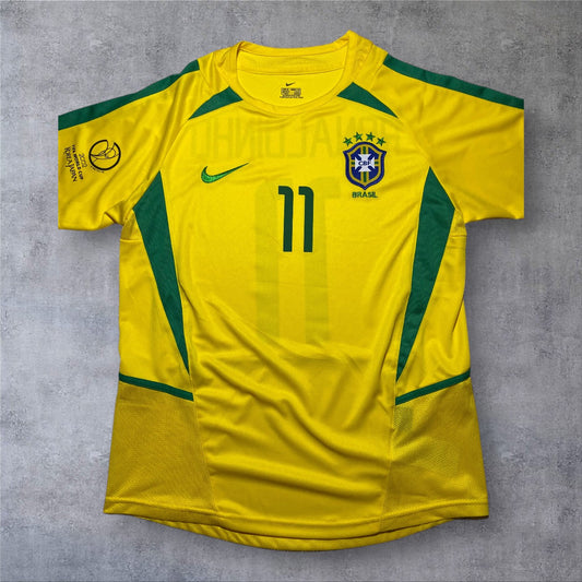 Ronaldinho 11 Brazil World Cup 2002 Korea&Japan retro football shirt