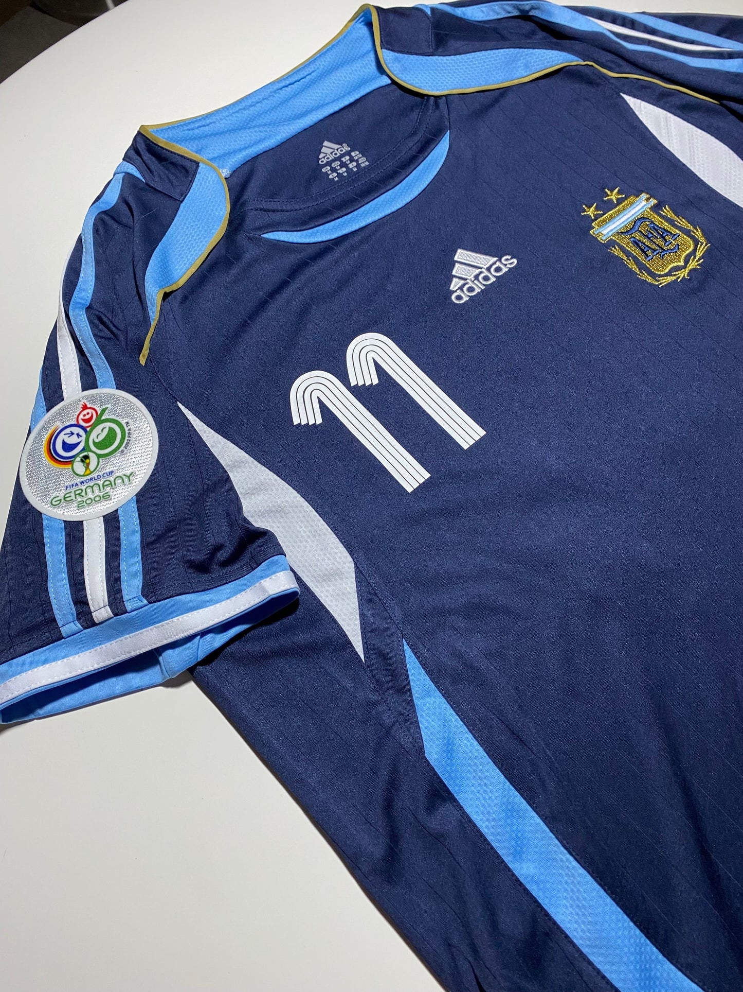 Tevez 11 Argentina Away 2006 World Cup retro football shirt